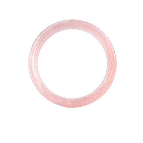 Polished Technique Large Size Gemstone Women Jade Love Bangles Bracelets with Rose Quartz Bangles Charms