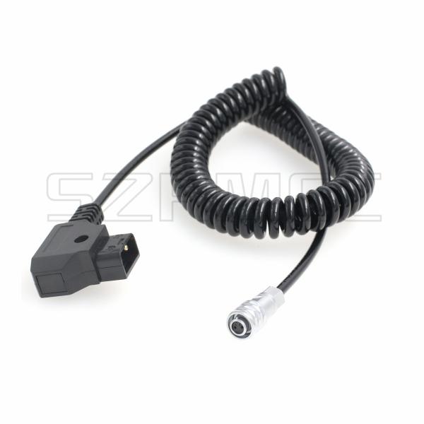 DTap to Weipu 2 Pin Coiled Blackmagic Power Cable for BMPCC4K BMD Pocket Cinema Camera 4K