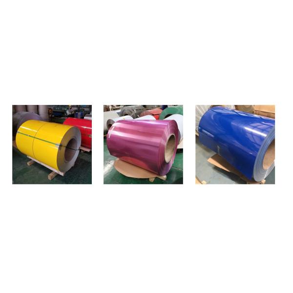 20 / 5 Película de micrones PVDF de aluminio recubierto de color bobina / hoja de aluminio 1050 3003 5005