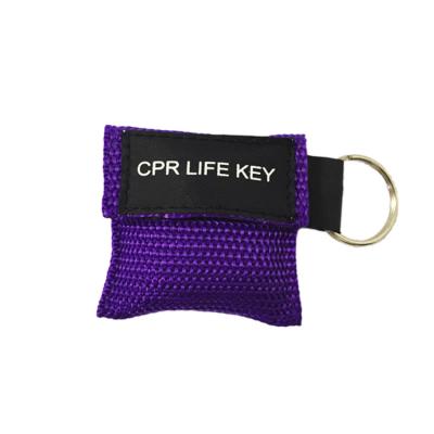 Máscara do Cpr da corrente chave do saco com o protetor de cara relativo à promoção do Cpr do presente das luvas cardiopulmonar