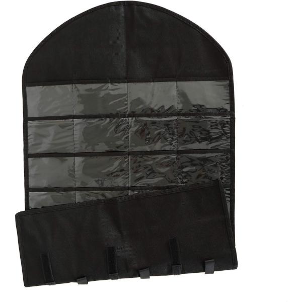 FORAINEAM 3 PACK HANGING JEWELRY ORGANIZER 32 POCKETS 18 HOOK AND LOOPS NECKLACE HOLDER EARRINGS BRACELET RING DISPLAY