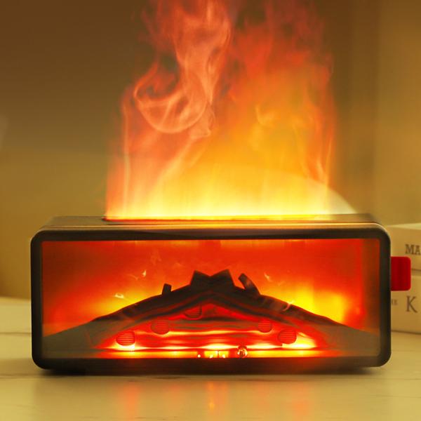Lampe de cheminée LED avec diffuseur d'arômes et télécommande