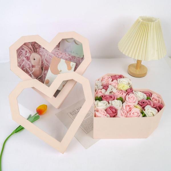 Wedding Cardboard Heart Shaped Gift Boxes With Lids For Chocolates Cookies Candies
