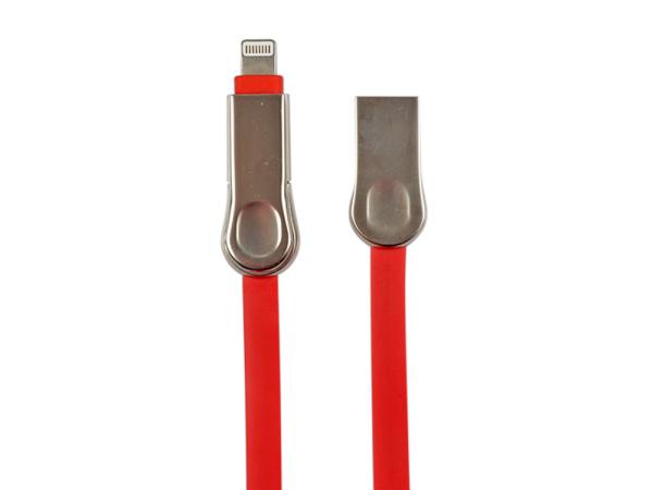 2018 New model 2 in 1 tpe cheap 2.1A zinc usb cable for iPhone Samsung