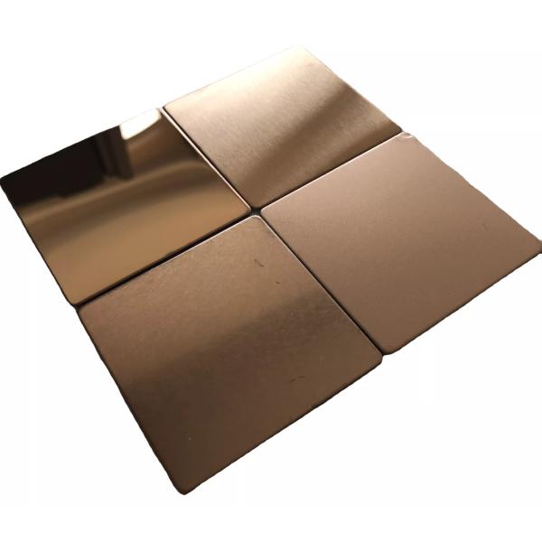 Golden Hairline Color Finished Stainless Steel Sheet HL NO.4 Surface PVD Coating