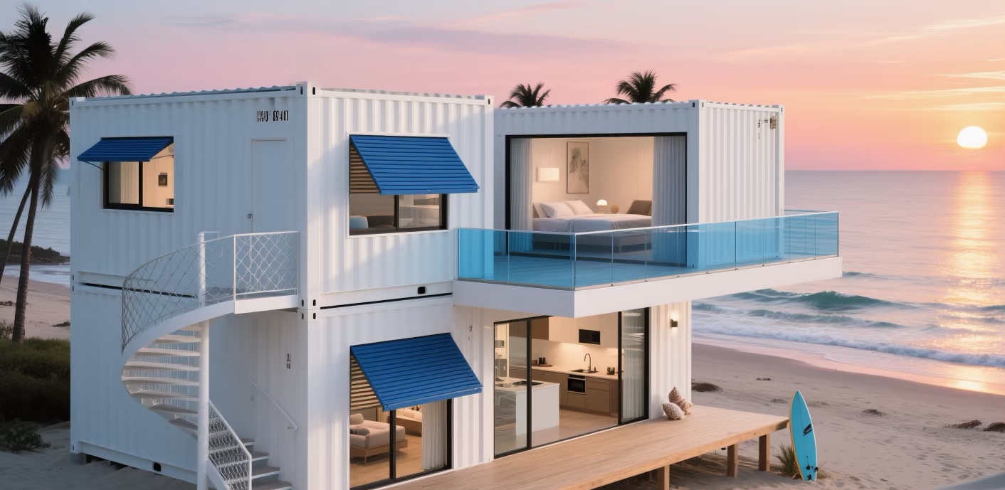 Modern Luxury Hotel Villa Design 2-Storey Prefabricated Container House Small House Dwelling