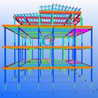 Un bâtiment en acier à plusieurs étages, un stade de structure en acier sur mesure.