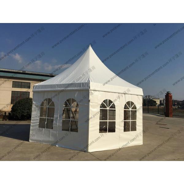 White PVC Cover Pagoda Party Tent , Waterproof Outdoor Event Tent Transparent Windows
