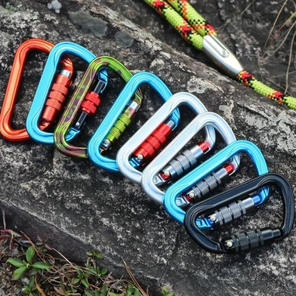 30KN Aluminum Screw Carabiner Hook Professional Climbing Accessory