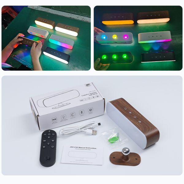 Rectangular Shade Shape Modern Rechargeable RGB 19x3 CW 170x47.8mm LED Wall Lamps Up Down Ambient Lights Home Decoration