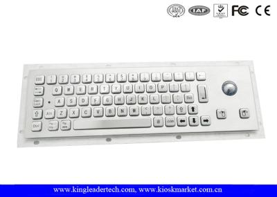 Teclado industrial escovado da montagem do painel do metal com o Trackball do diâmetro de 25mm