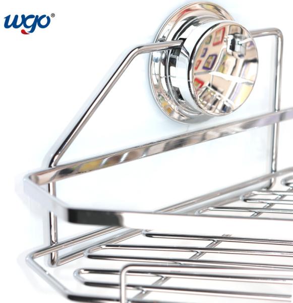 Rust Free Black Oxidized Stainless Steel Bathroom Corner Shelf Suction Cup