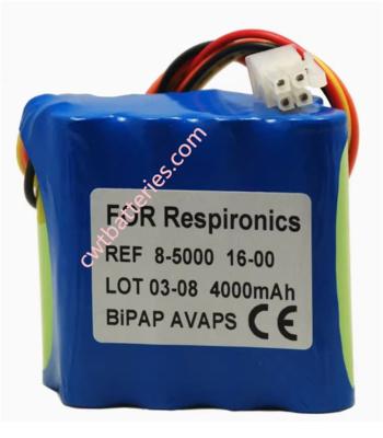 Respironique 8-500016-00 BiPAP Focuse 4000 mAh Batterie compatible