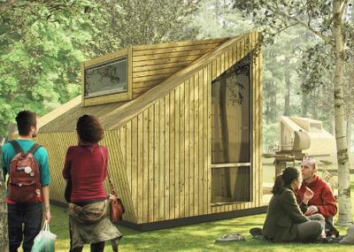 Modernas cabines de aço de calibre leve pré-fabricadas: perfeitas para hotéis de resort e estúdios de jardim