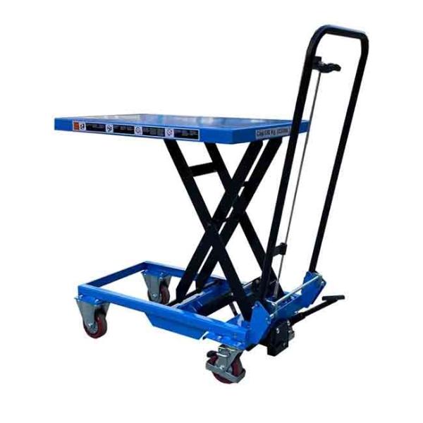 830mmx500mm Manual Scissor Lift Tables Max Height 910mm