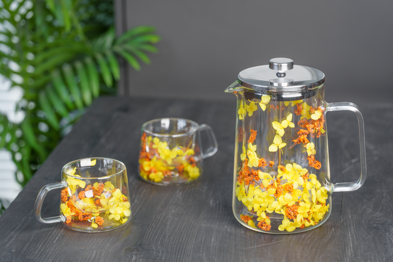 Portable Glass Coffee Pots 350ml 650ml 1000ml Double Walled High Temp Resistant