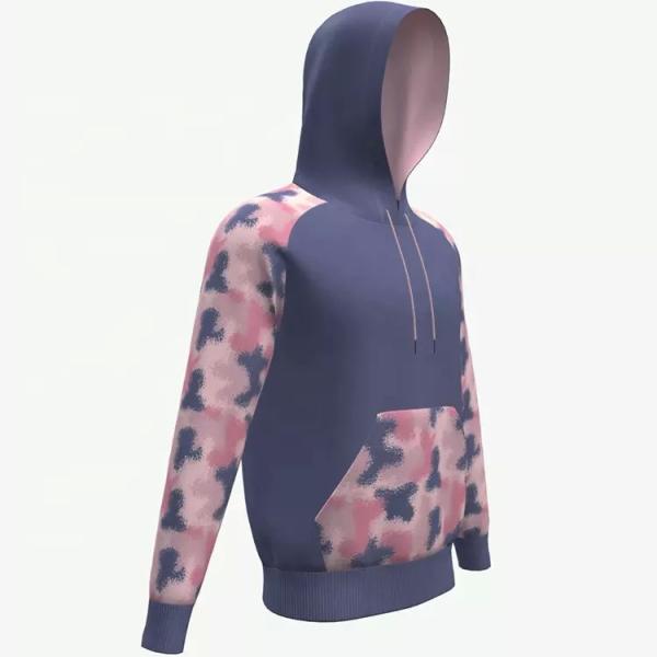 Sublimated Pullover Sports Team Hoodies Solid Pattern Anti Wrinkle