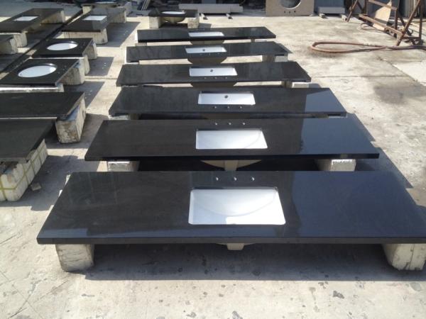 Black Bathroom Vanity Countertops 2cm / 3cm Thickness 4 / 6 Back Splash