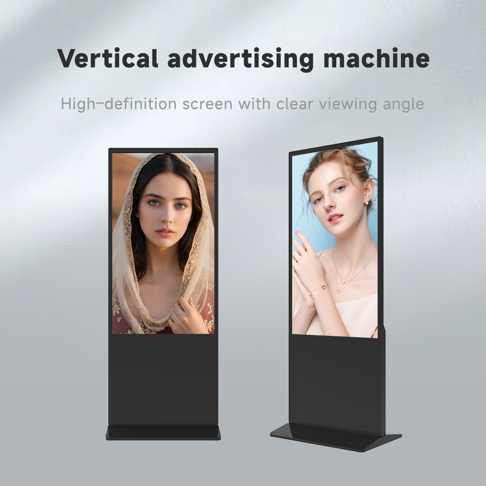 Digital Advertising Monitor with 10 Capacitive Touch Points for Wall or Floor Stand Installation and Customizable Dashboards