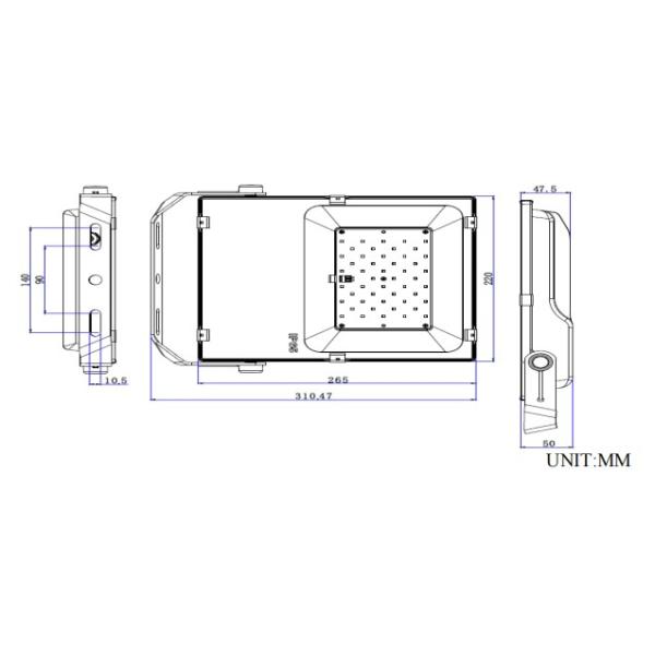 IP66 Outdoor Ultra thin Waterproof LED Flood Lights 50W 65000lm SMD3030 chips 5 years warranty