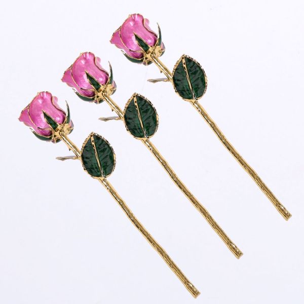 European and American 24k Gold-plated Rose Gold Natural Real Rose Valentine's Day Wedding Anniversary Proposal love Gift