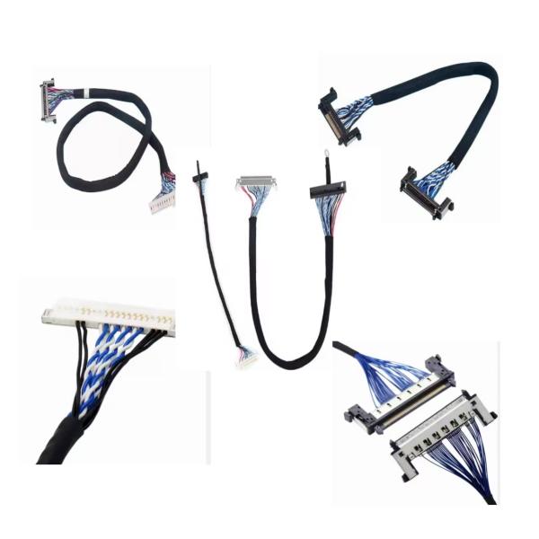 Customized LVDS Cable Assembly for TFT LCD and Camera Modules with 105C Temperature Rating from Professional Wire Harness