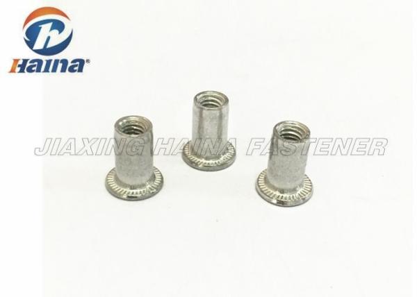 Aluminum Round Body  M4 M6 M8 Flat Head  Blind Rivets Nuts Without Knurled