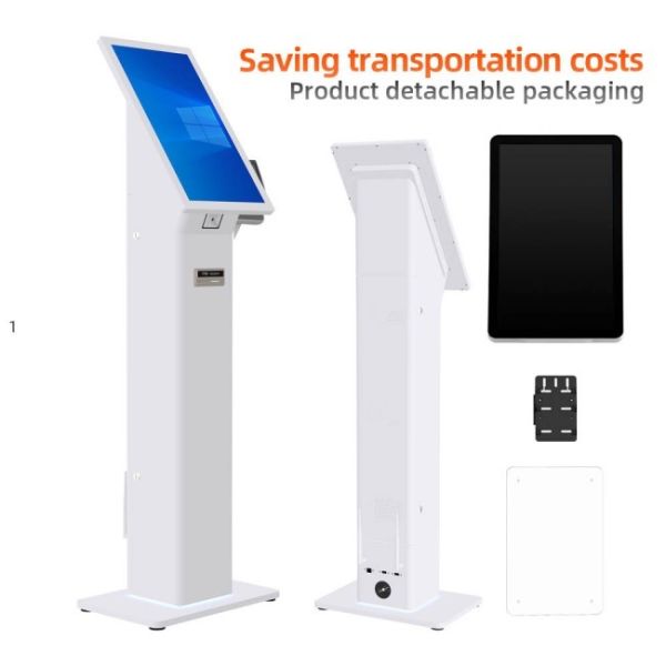 Hot Selling 21.5 Inch Floor-stand Self Service Food Ordering System Custom Multi-payment Methods Secure Payment Kiosk for Car Exhibition