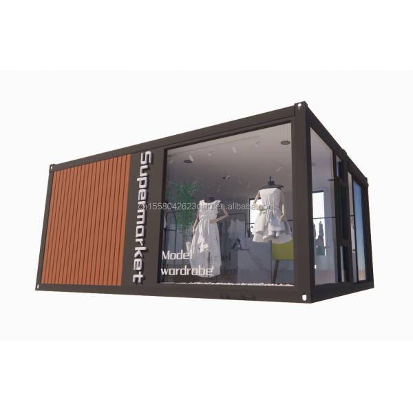 Galvanized Steel Bending Expandable Container Mobile Shop Clothing Showroom with Aluminum Alloy Windows and Modern Design