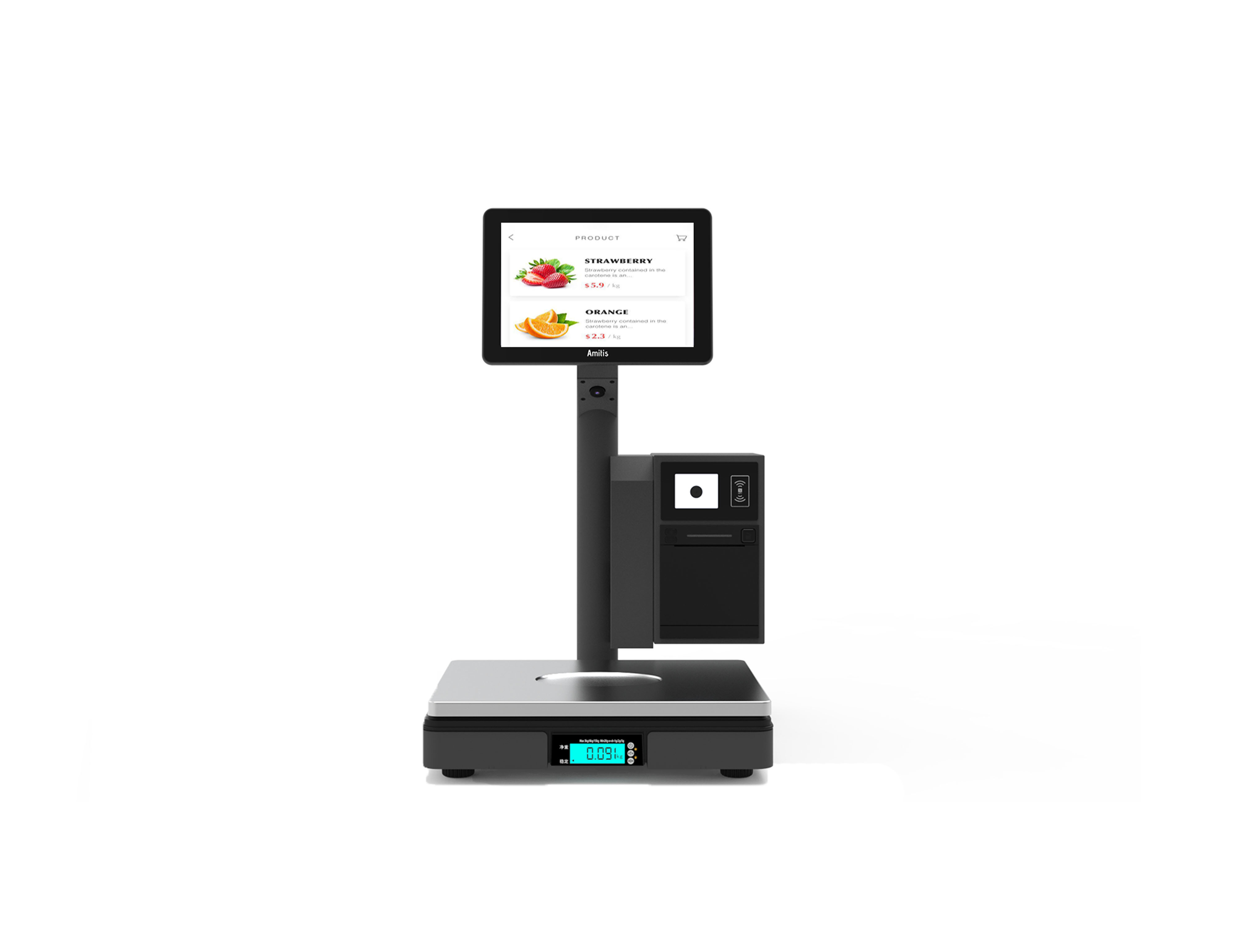Android Dual Screen Weighing Scale POS RK3576 NPU AI Weighing Scale Checkout Terminal