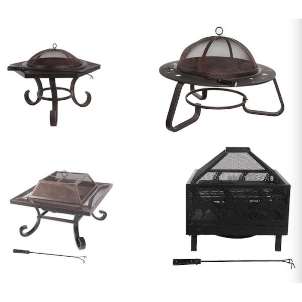 Шестиугольник формирует уголь нержавеющей стали на открытом воздухе грили покрасили портативную яму огня барбекю