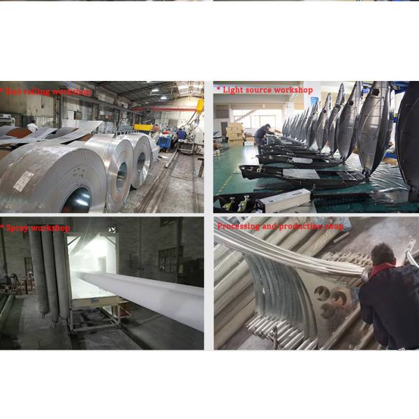 solar street lamp pole 3-12 meters single/double arm for outdoor lighting solutions