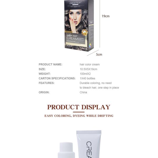 OEM Healthy Looking Hair Dye Color Cream Ammonia Free Hair Colour Cream