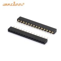 Tête à rangée unique connecteur de prise féminin 1X14P Hauteur 5,0 mm Flash or 180 degrés