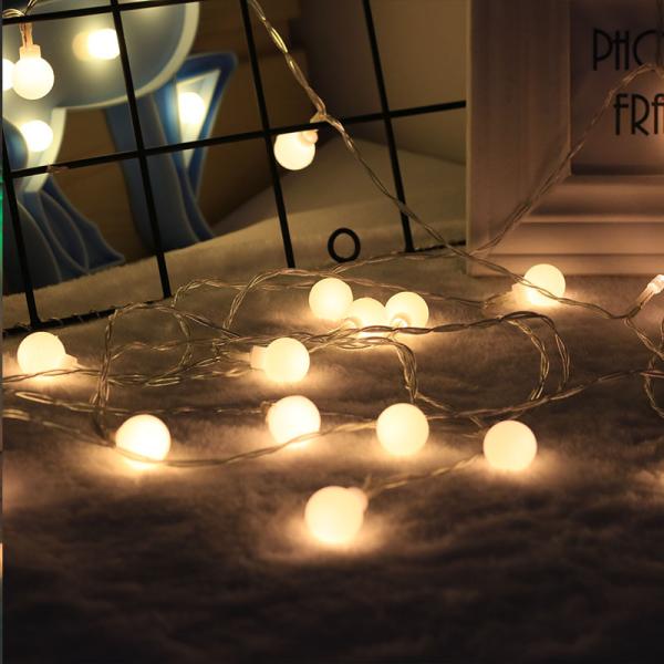 Color Changing Globe String Lights 16.4 ft 50 LEDs Crystal Bubble Ball Fairy Lights with Remote Control Ambient Lighting