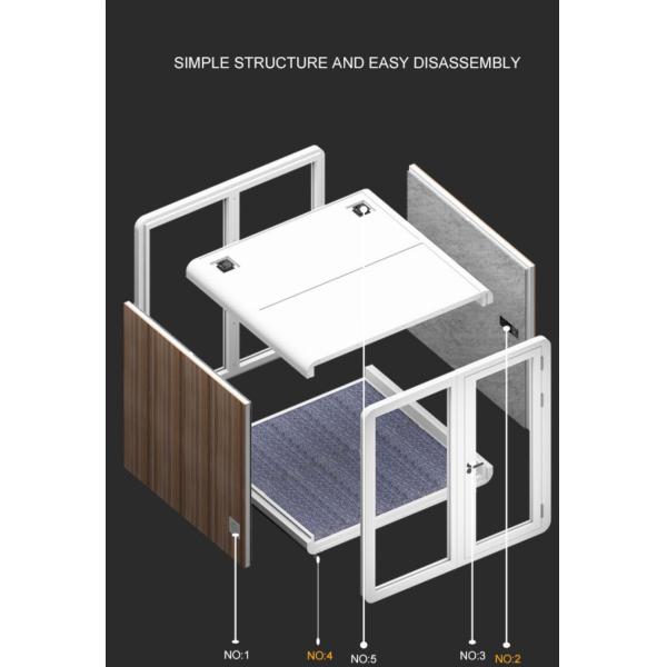 Подвижная светлая роскошная звукоизолированная комната для записей собраний и частного жилого помещения