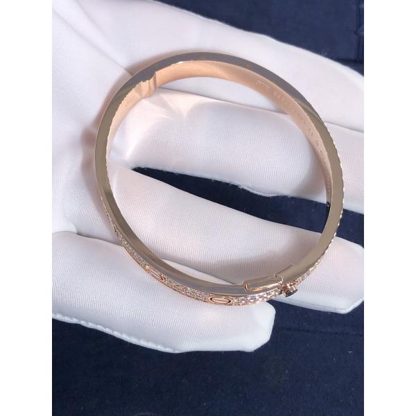 Elegant Gorgeous Factory Made Car Tier 18k Yellow/White/Rose Gold And Natural Diamonds LOVE Bracelet, Diamond-Paved