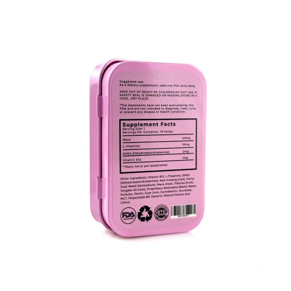 Female Libido Booster Strip with Maca Root & Ashwagandha for Fast Dissolving Stimulant Free Energy and Mood Enhancement
