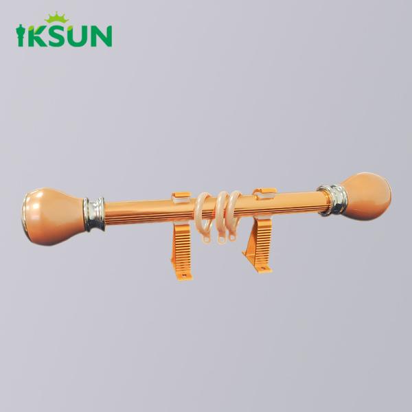 Modern Fitting Room Decor Window Grommet Golden Curtains Rods Set 28mm Metal Aluminum Alloy Curtain Poles