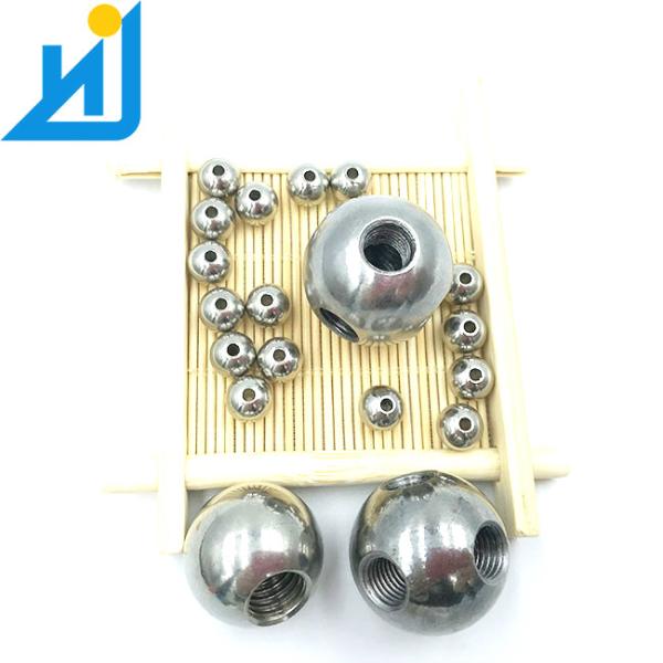 Stainless Steel Threaded Ball Solid Steel Ball With Hole 50mm Metal Sphere M16 Thread Hole
