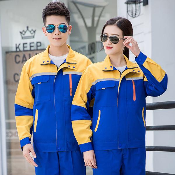 Custom 100% Cotton Work  Uniforms Fabric High-Visibility Factory Safety Work Clothes