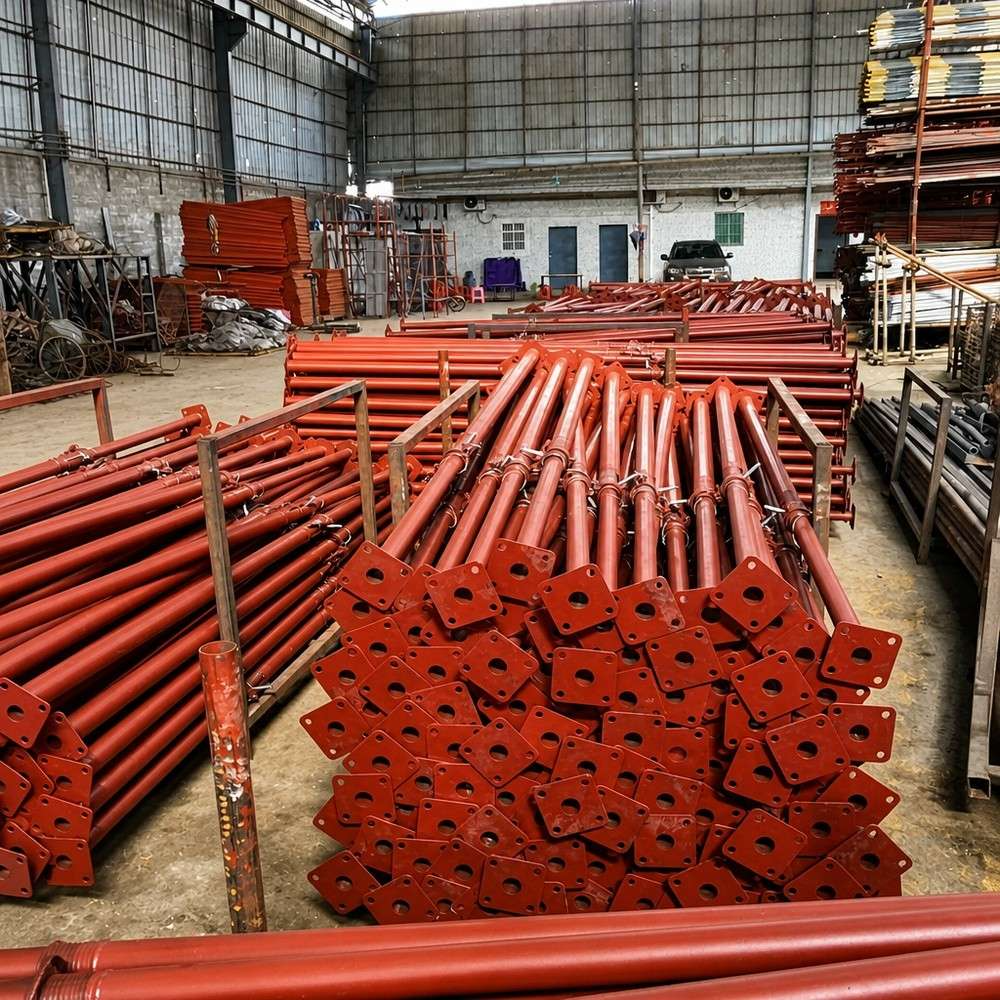 Adjustable Scaffolding Steel Prop with Secure Hook Locking System and 10kN - 35kN Load Capacity for Precision 50mm Hole Spacing