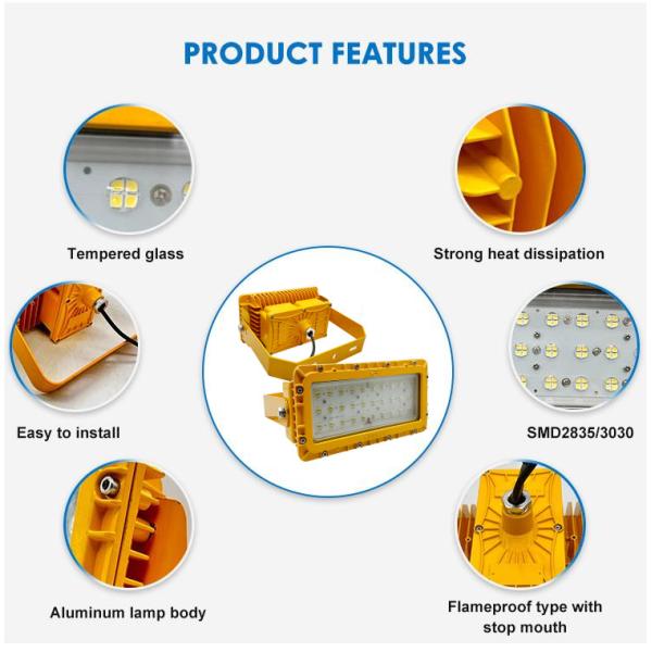 OEM ATEX Одобрение светодиодного освещения закаленное стекло класса 1 Div 1 осветительные приборы