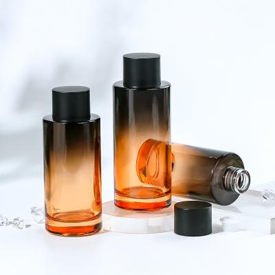 100ml 120ml 150ml Flat Shoulder Scrub Body Lotion Glass Bottle Flat Top Frosted Makeup Remover Water Bottle