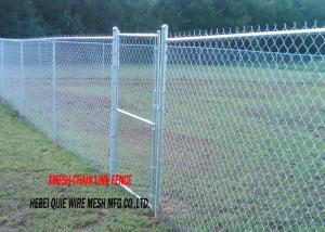 11 Gauge Chain Link Fence Fabric Hot Dipped Galvanised Steel Wire / Posts