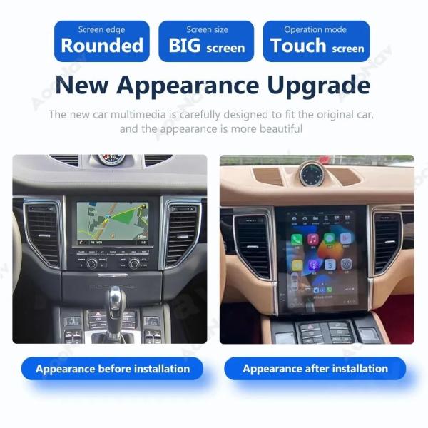10.4 дюймовый Android Screen Setereo Для 2010-2015 Porsche Macan Мультимедийный плеер GPS навигация Беспроводная Carplay 4G Wifi