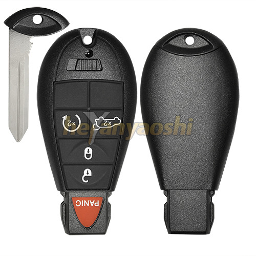 Chrysler 5Buttons Smart Key Shell with Emergency Key Insert