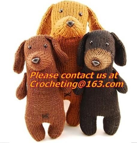 Custom kitted toys, knitting girl, 100% cotton yarn custom toys， Cheap custom plush toys