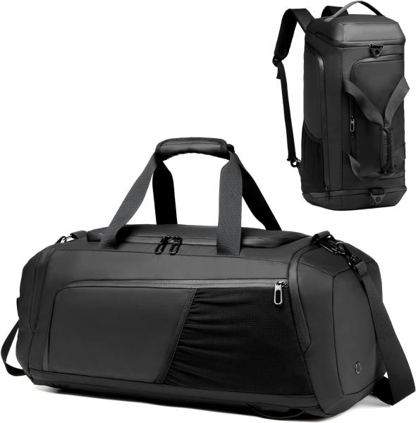 GYM DUFFLE BAG WATERPROOF SPORTS DUFFEL BAGS TRAVEL WEEKENDER BAG FOR MEN WOMEN OVERNIGHT BAG WITH SHOES COMPARTMENT