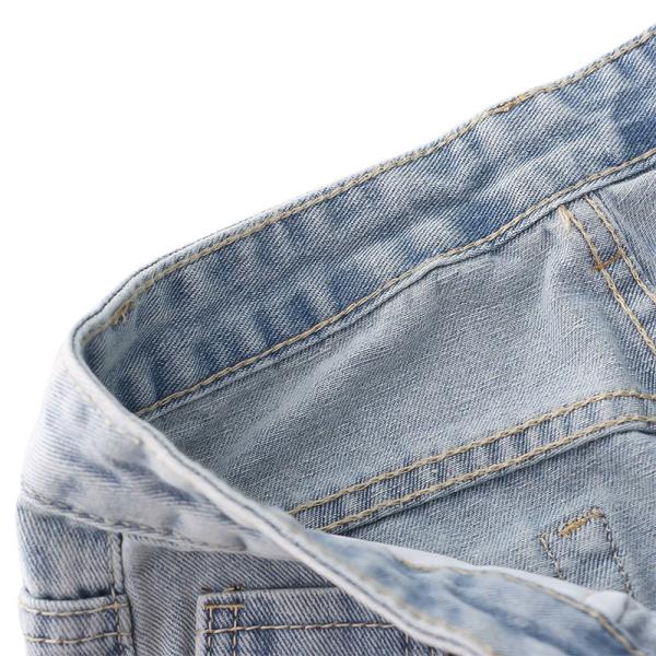 Подгонянная джинсовая ткань ретро мытья вышивки одежды джинсовой ткани женщины голубая замыкает накоротко